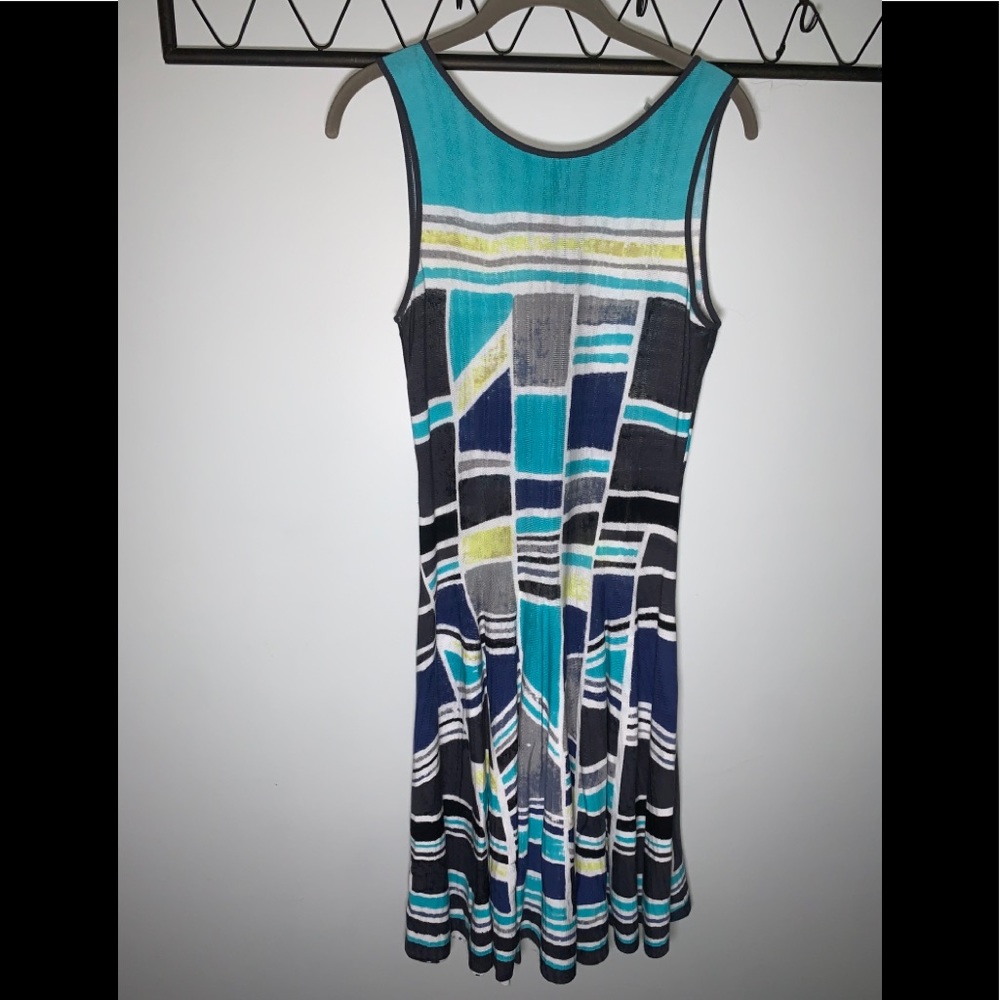 Nic+Zoe geometric print midi dress
